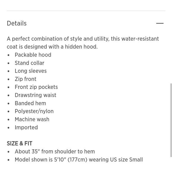 Cole Haan packable Raincoat in Brown - Picture 5 of 10